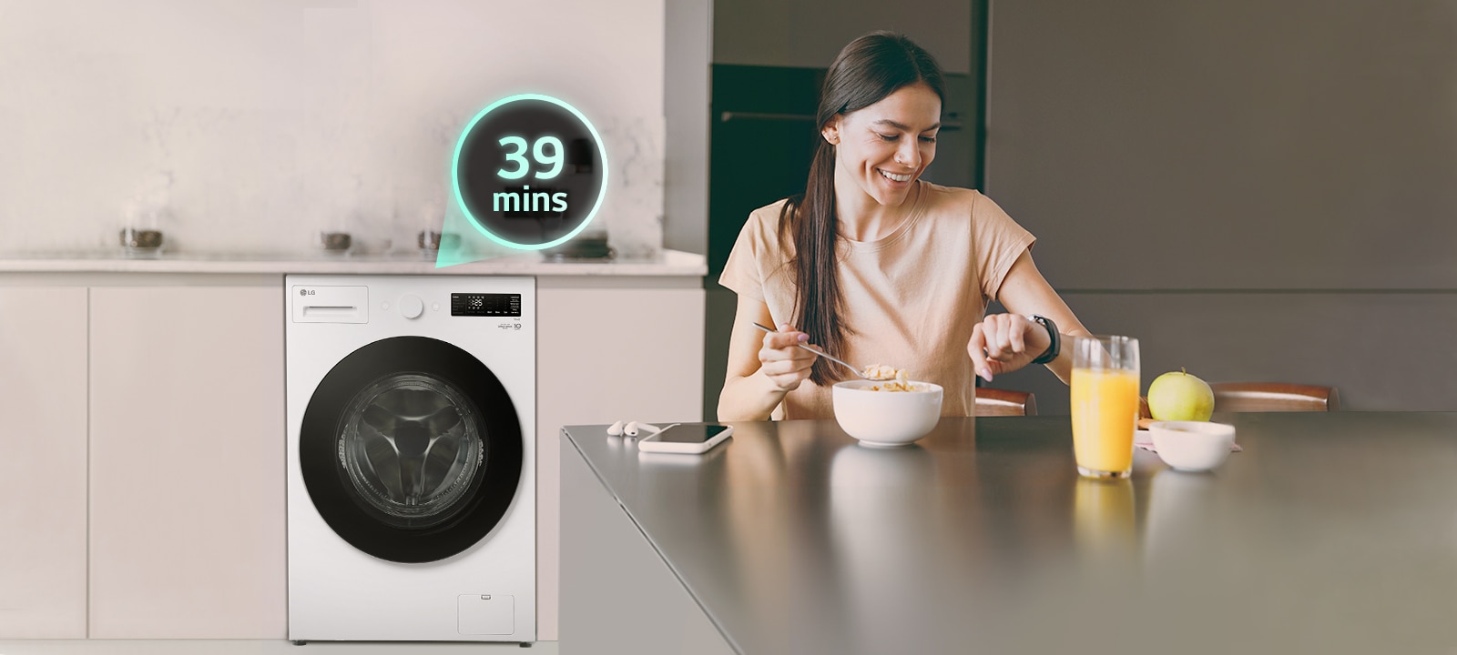 TurboWash™ 360° — Basuhan Penuh dalam 39 Minit
