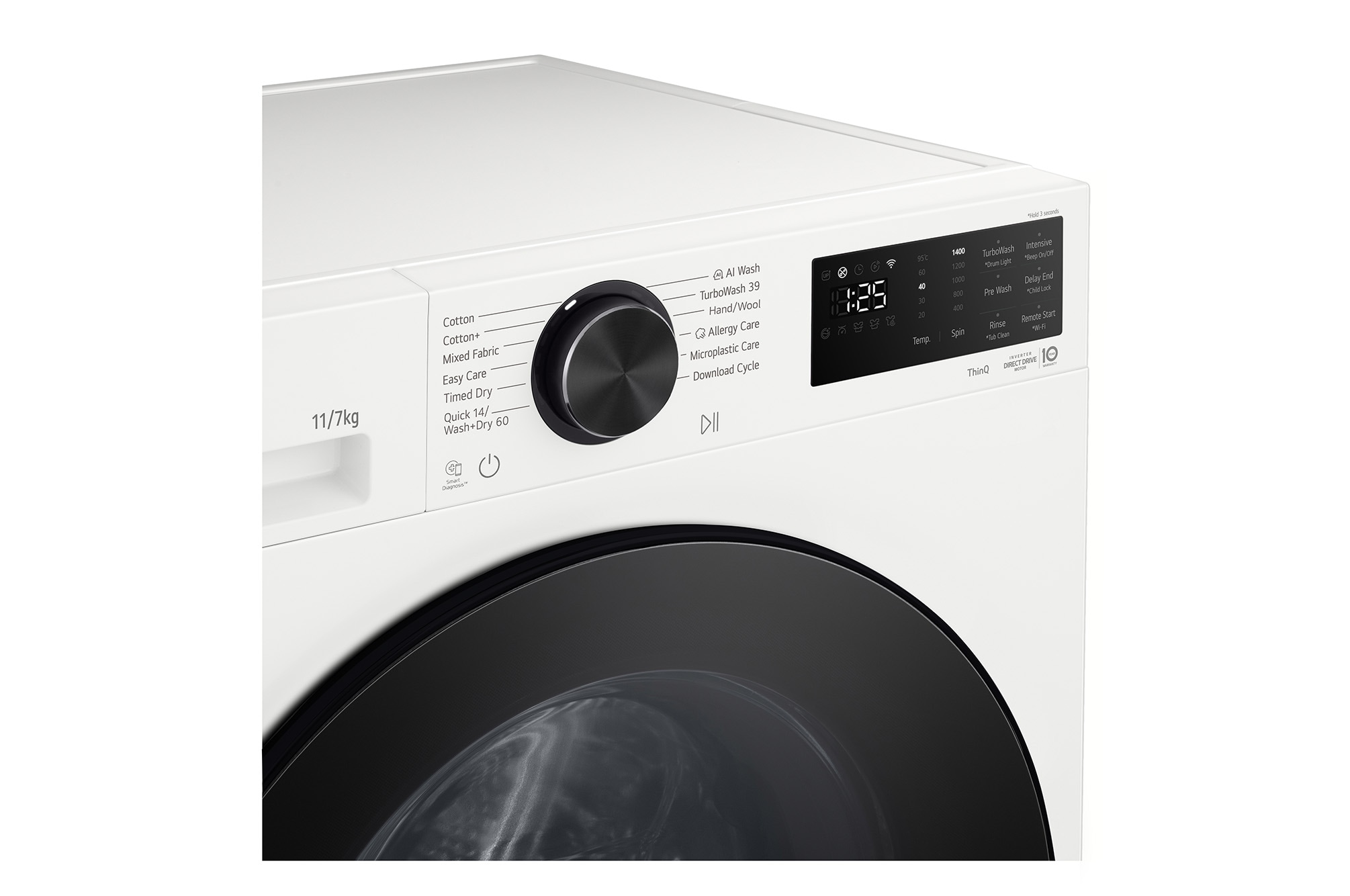 LG 11/7kg Washer Dryer 2in1 FX1411R5WR — view 4