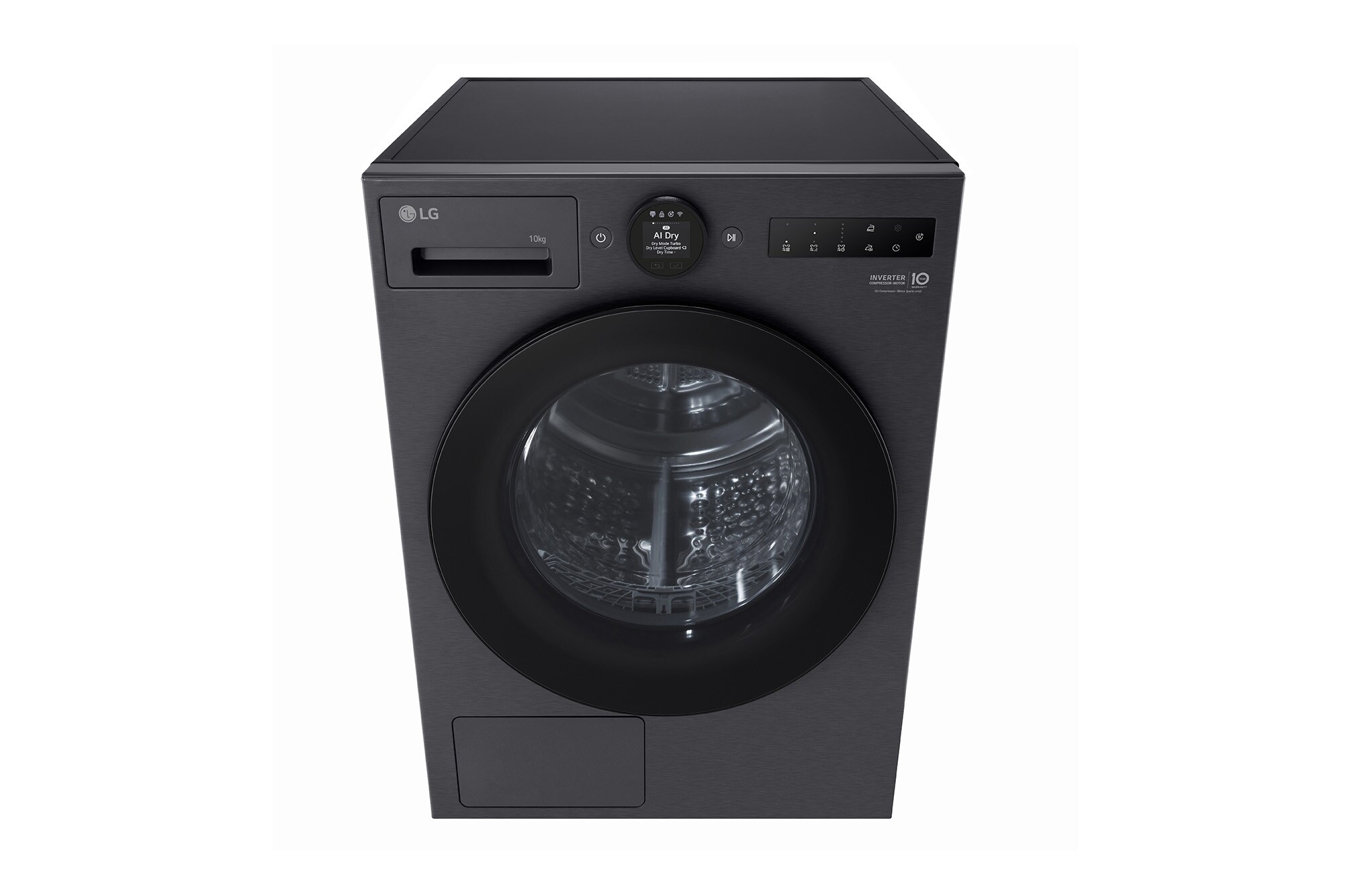 10kg Dual Inverter Heat Pump 干衣机，搭载 AI Dry 与 Allergy Care — 黑色 — view 3