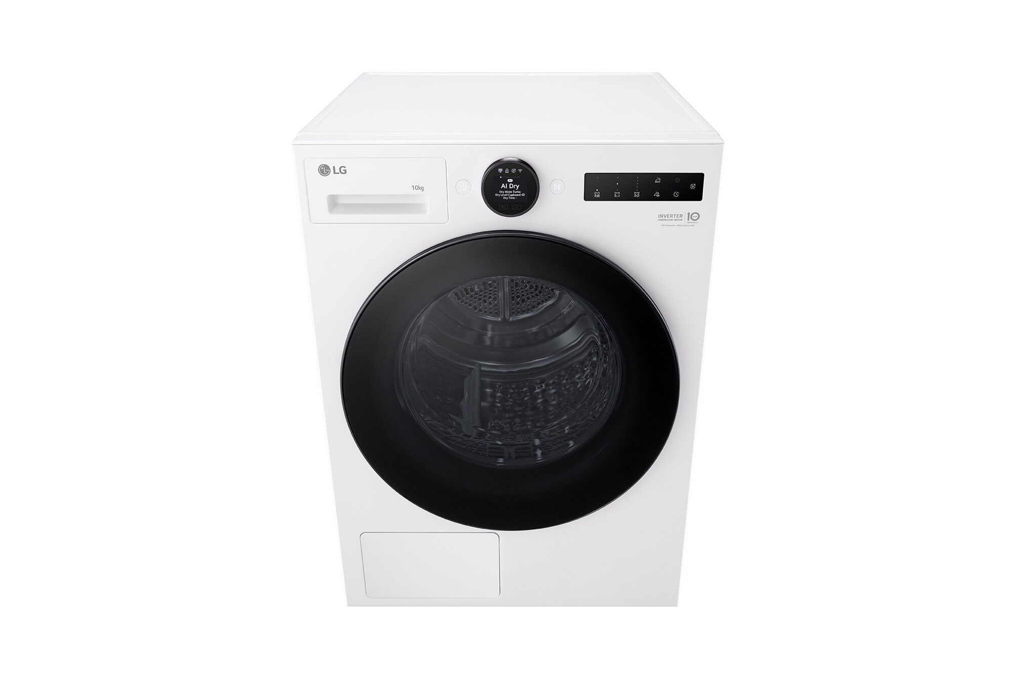 10kg Dual Inverter Heat Pump Dryer with AI Dry and Allergy Care — White — view 3