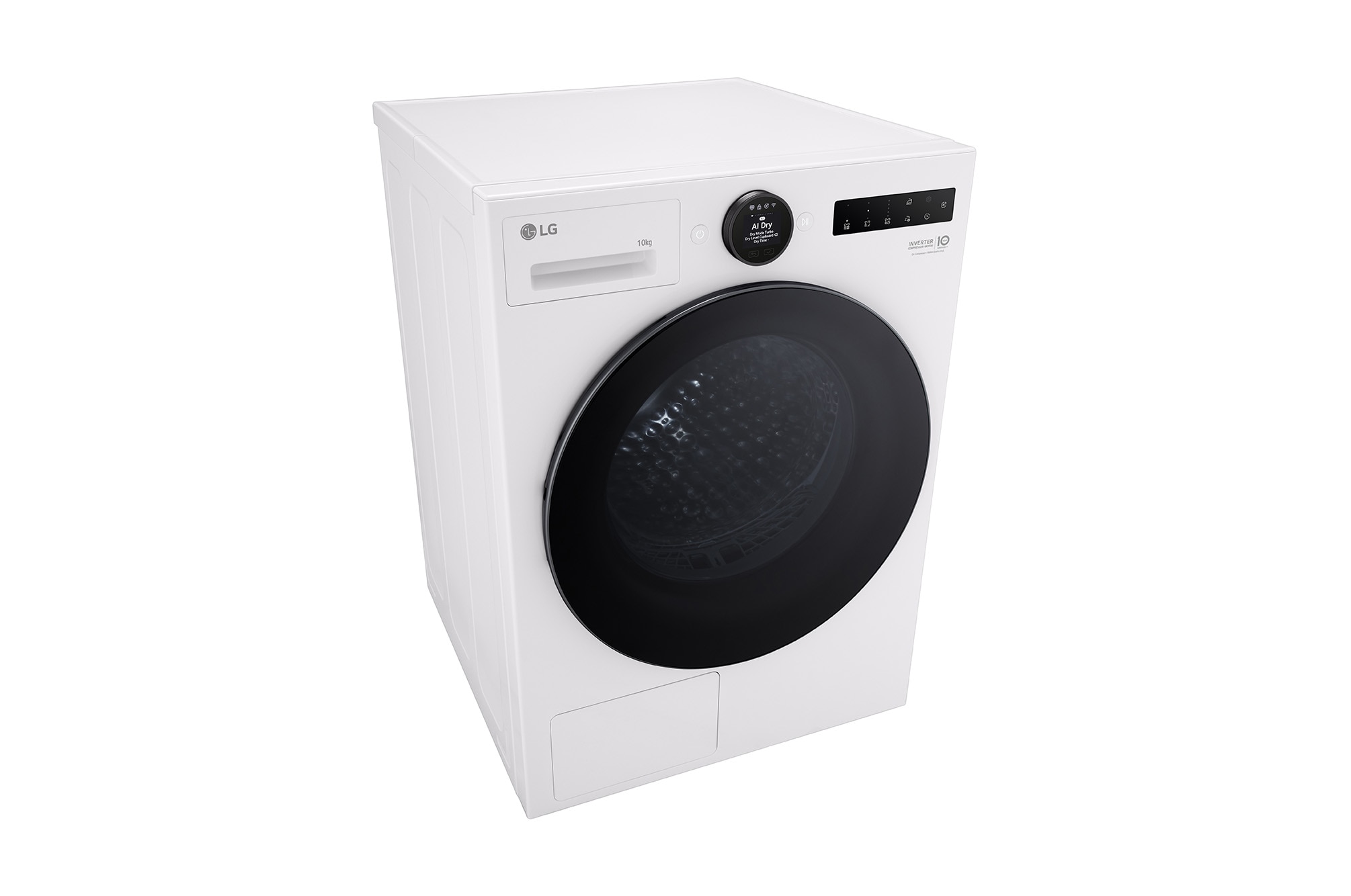 10kg Dual Inverter Heat Pump Dryer with AI Dry and Allergy Care — White — view 7