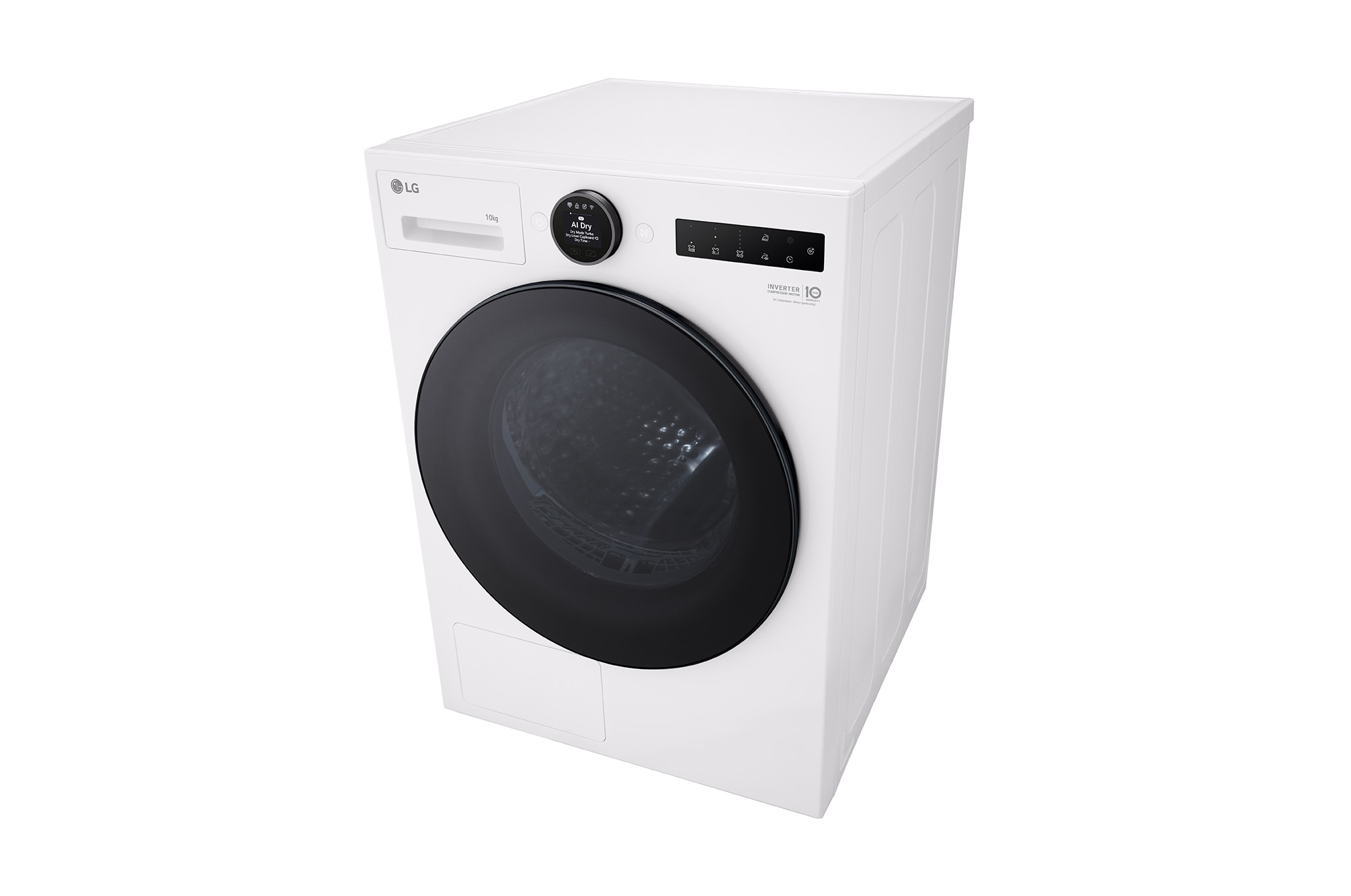 10kg Dual Inverter Heat Pump Dryer with AI Dry and Allergy Care — White — view 9